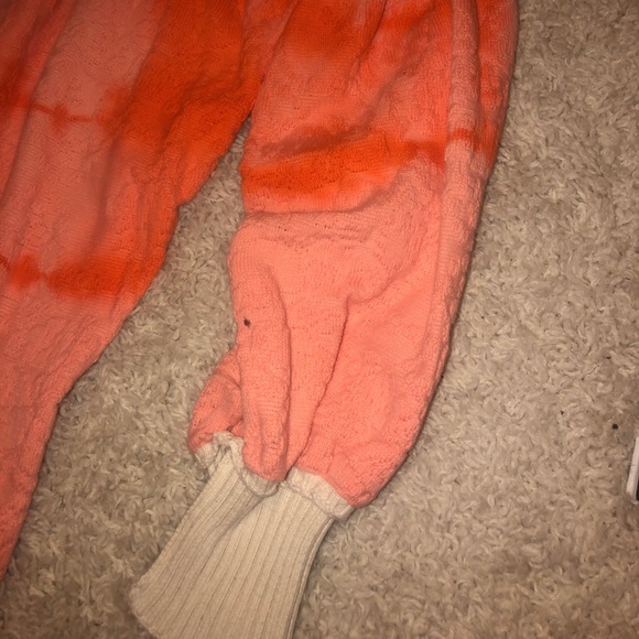 Free People Pink Tie Dye Button Collared Pullover - Picture 4 of 4